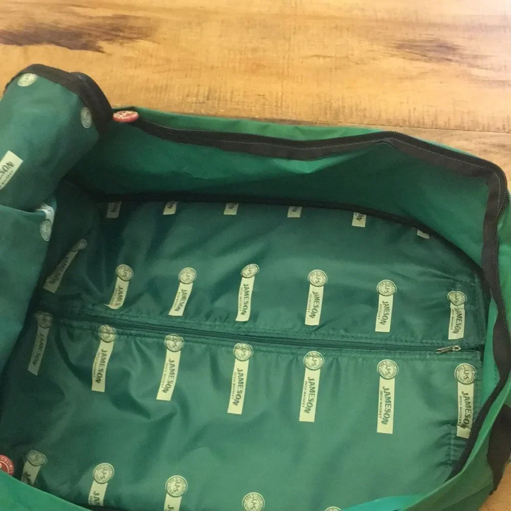 Jameson Green Travel Backpack with wheels and a retractable handle